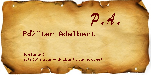 Péter Adalbert névjegykártya