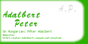adalbert peter business card